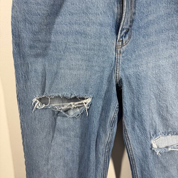 Abercrombie & Fitch The 90s Relaxed Jean Women 12R High Rise Curve Love Y2K Zip - Picture 5 of 9